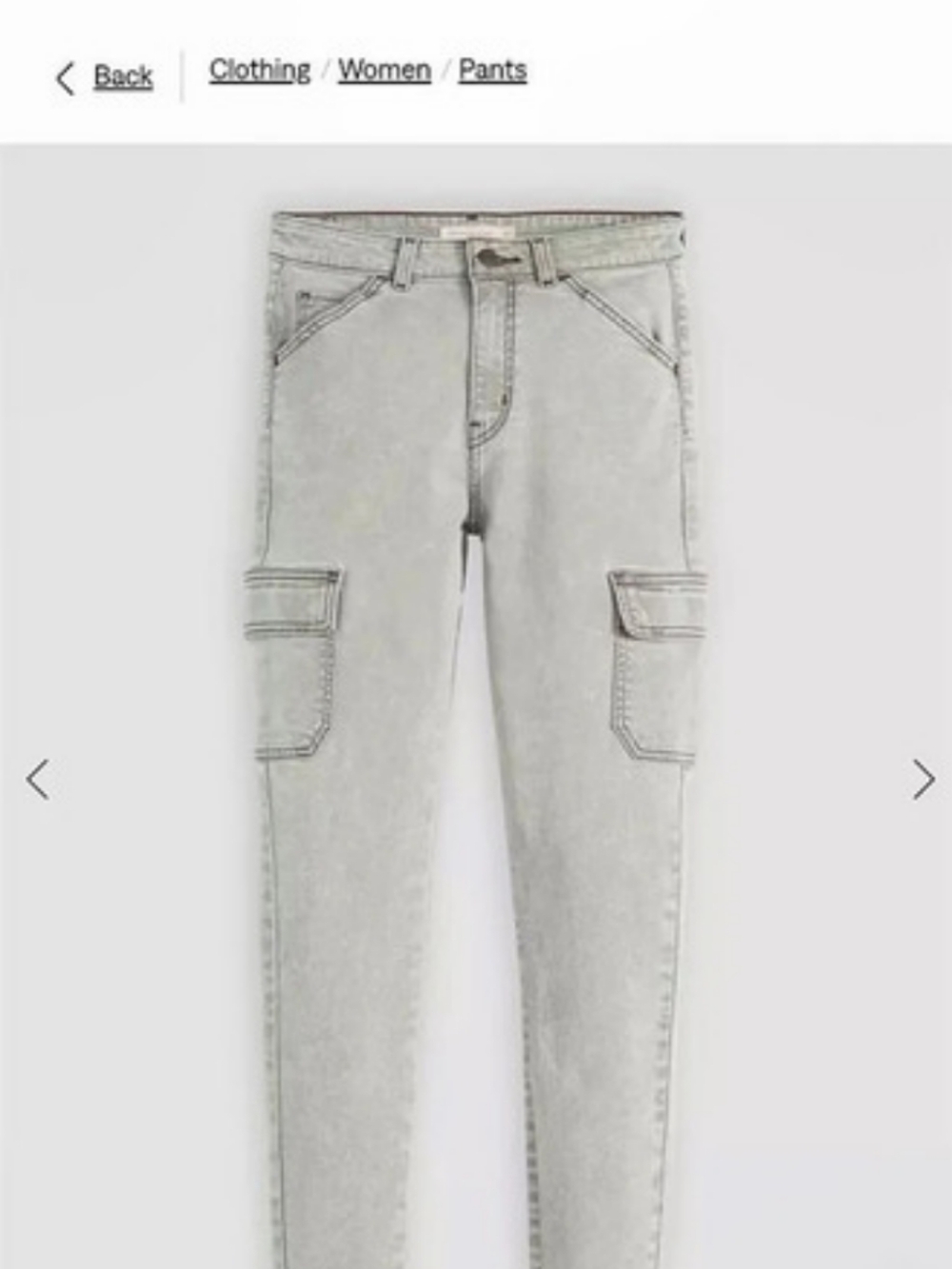 Levi's 721 High Rise Skinny Cargo Women's Pants Jeans in Light Blue